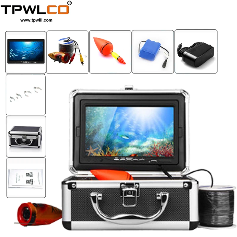 

Fish Finder Underwater Fishing Camera With 7inch Color 1000TVL Support DVR 15/30m Cable 12pcs LEDS Video Waterproof Camera