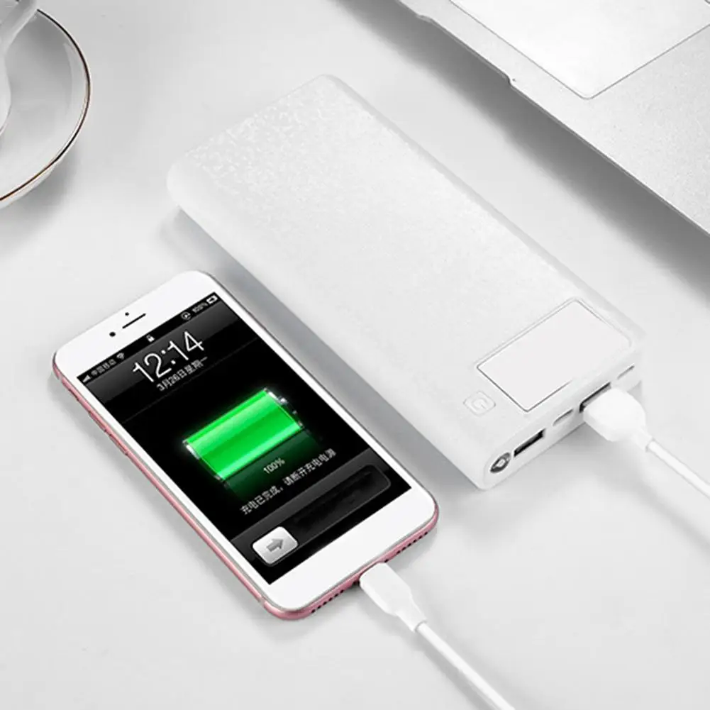5 в двойной USB lcd Цифровой дисплей 8*18650 Внешний аккумулятор зарядное устройство коробка зарядное устройство для мобильного телефона DIY чехол для Iphone 11 Pro