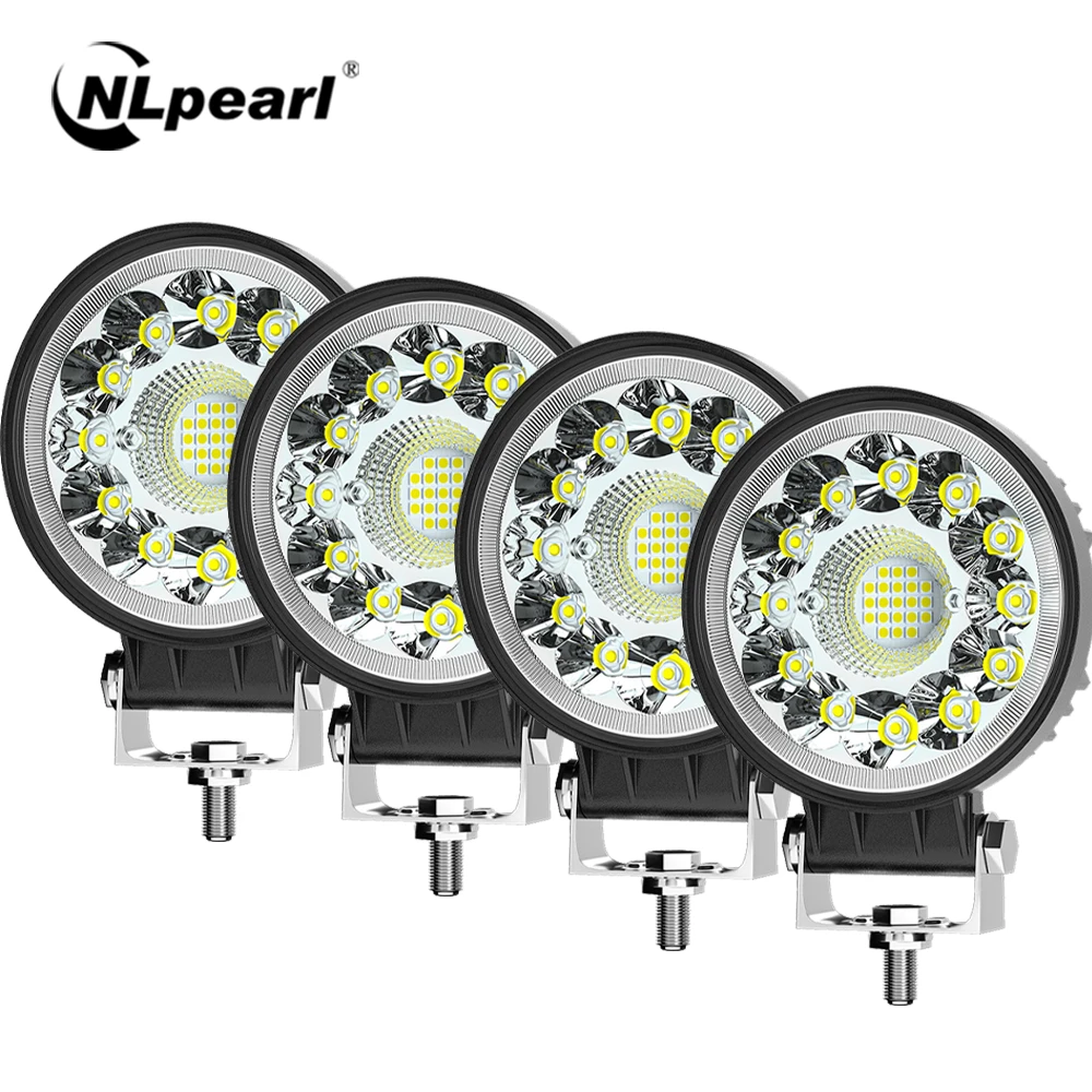 Nlpearl 4 Pollici 123W Led Bar Offroad 4X4 Spotlight 12V 24V Work Light Bar Per Jeep Truck Car Trattore Suv Atv Barra Fari A Led