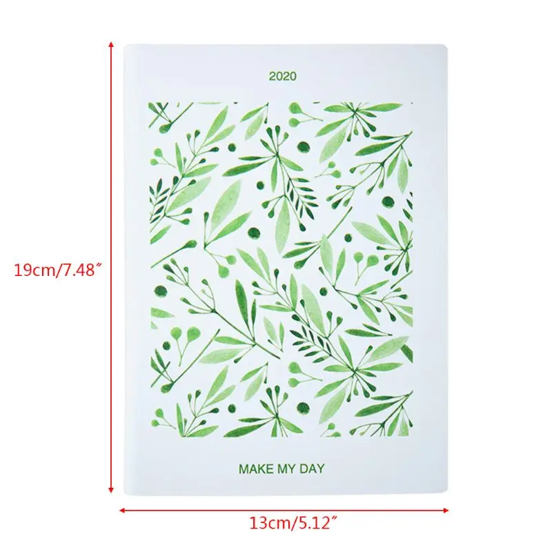 OOTDTY Leaf Agenda планировщик Органайзер B6 ежедневный блокнот горизонтальная линия сетка руководство