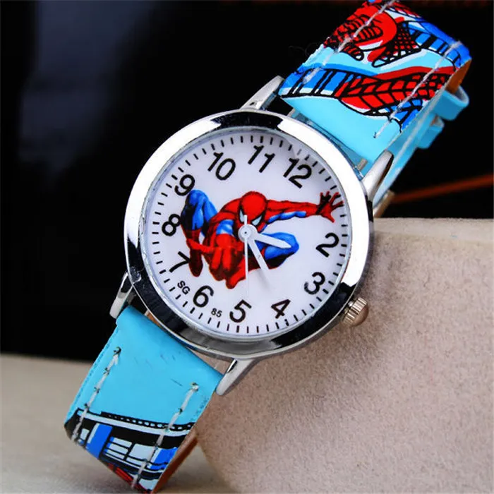 L blue without light Hook Loop Band LED Watch Magic Kids Child Boys Girls Digital Wrist Watches Cartoon Style - Цвет: L blue without light