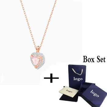 

SWApink gold-plated heart-shaped necklace has a subtle and elegant shape that is unique and a special design is a gift selection