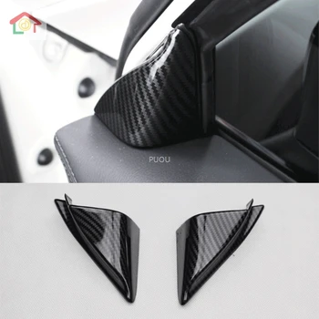 

For Mazda CX-5 CX5 CX 5 2017 2018 2019 Carbon fiber Car Front Door Window Inner Triangle A Colum Cover Stickers Trim Accessories