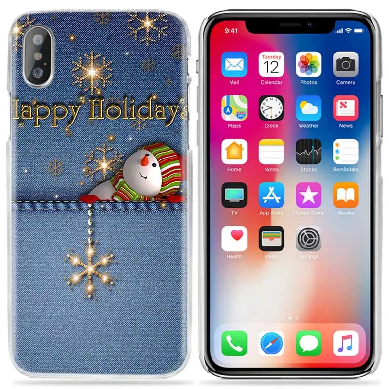 Чехол Merry Christmas Fox Elk ДЛЯ iPhone 11 Pro XS Max XR X 10 7 8 6S+ Plus 5s SE 5 4s 4 5C Жесткий Conchas чехол для телефона pc Coque - Цвет: 05