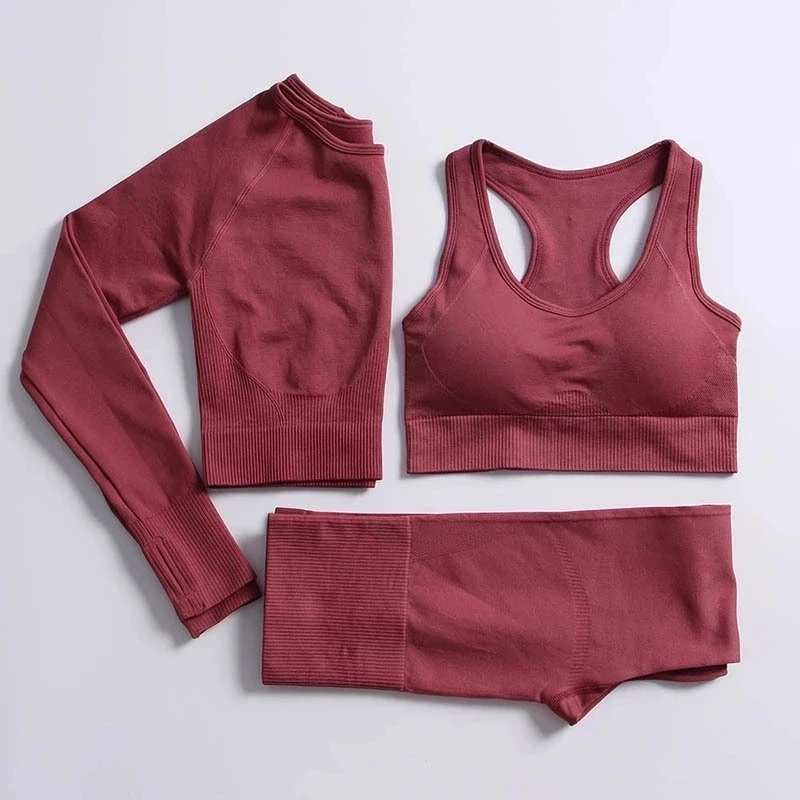 Energy Seamless Yoga Set Sport Outfit For Woman Gym Clothing Fitness Long Sleeve Crop Top High Waist Leggings Running Sportswear sports bra set,gym workout set,yoga pants set,yoga set,fitness set,sportswear set,sports set