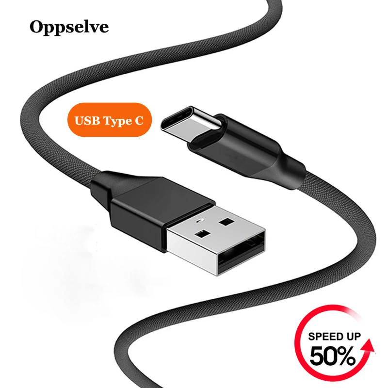 

Oppselve USB Type C Charging Cable For Samsung S10 S9 For One Plus 6 6t Xiaomi Mi 9 8 USB-C Extension Data Charging Type-C Cable