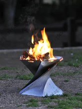  Campfire Barbeque Fire Pit Camping Fireplace Stainless Steel Wood Stove Folding Winter Durable Heating Outdoor Garden Brazier 