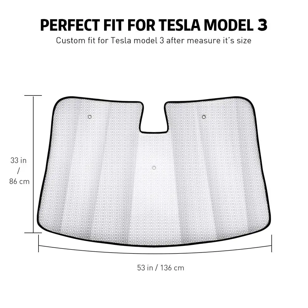 Солнцезащитный козырек для лобового стекла Tesla Model 3 складной отражатель с УФ