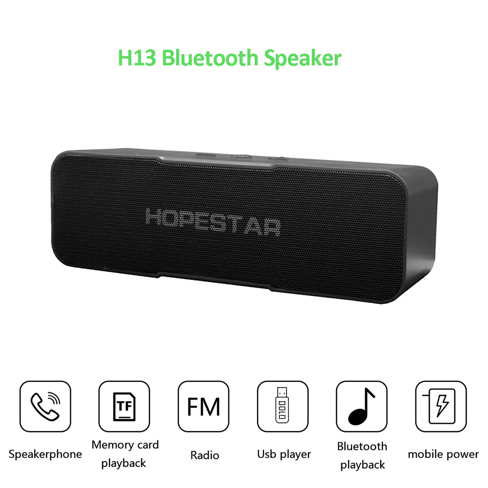 HOPESTAR H13 Bluetooth динамик MP3 динамик Bluetooth Звуковая система 3D стерео музыка Саундбар воспроизведение музыки прослушивание музыкальный плеер