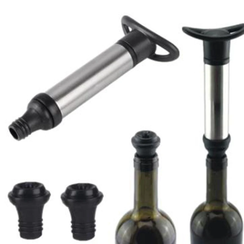 Wine Saver Vacuum Pump With 14 Pcs Vacuum Bottle Stoppers Stainless Steel Wine Pump Sealer Preserver Wine Preserver Set