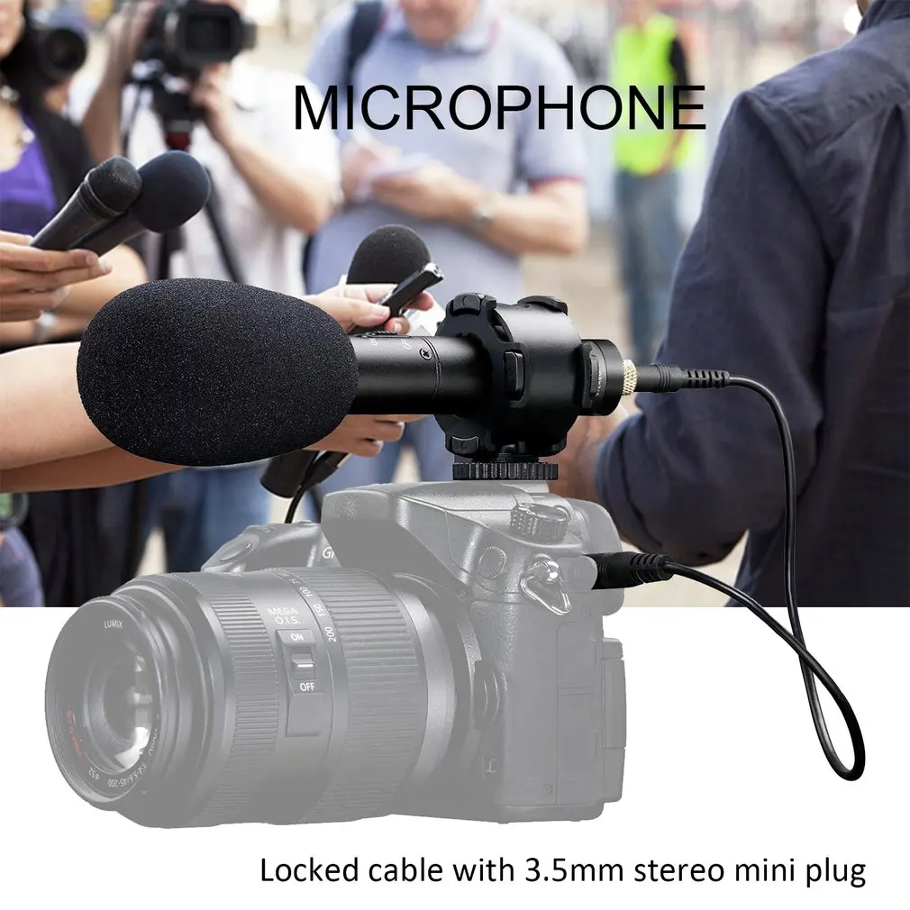 BY-PVM50 3,5 мм стерео X/Y конденсаторный микрофон для DSLR камеры видеокамеры Аудио рекордер микрофон+ пена лобовое стекло