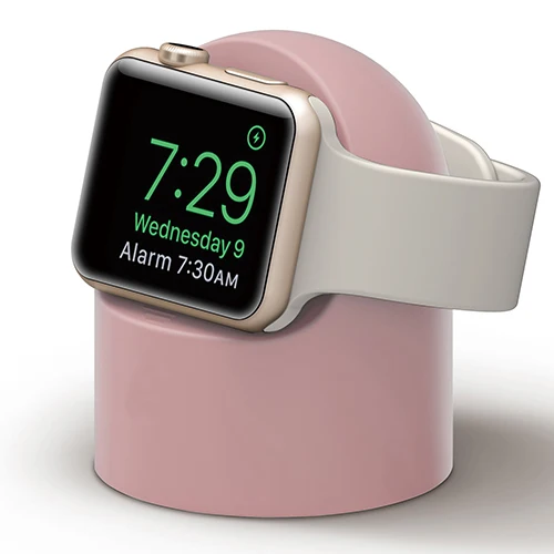 Зарядка для apple watch stand iWatch 5 4 3 2 1 Аксессуары для часов apple watch 44 мм 40 мм 42 мм 38 мм держатель для станции Черный Белый - Цвет ремешка: Pink