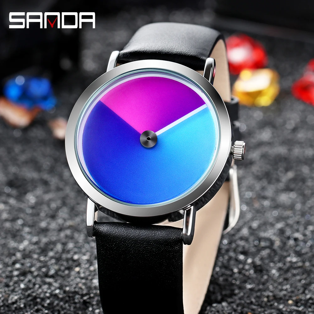 

SANDA 2019 Top Brand Luxury Creative Watch Men Quartz Wrist Watch Business affairs Running Mesh Band Watch Wristwatch relogio