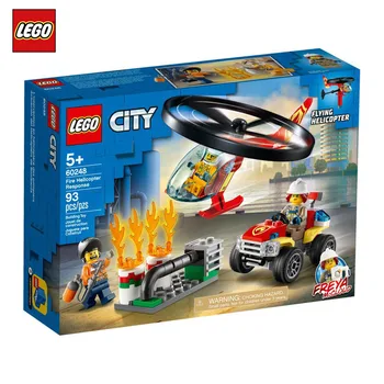 

LEGO Building Blocks City Fire Helicopter Response 60248-93pcs/pzs -5years Old Kids Birthday or Christmas Toys Gift
