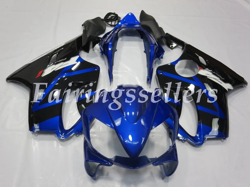 Топ(литье под давлением) ABS Обтекатели наборы подходят для Honda CBR600 FS F4i 2004 2005 2006 2007 Обтекатели голубое пламя