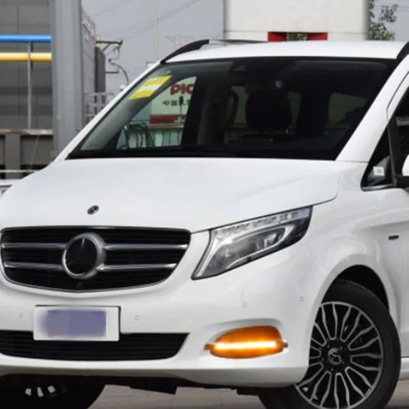 Для Mercedes Benz V-Class Vito V250 V260- динамический Ambilight желтый сигнал поворота автомобиля DRL лампа светодиодный дневного света