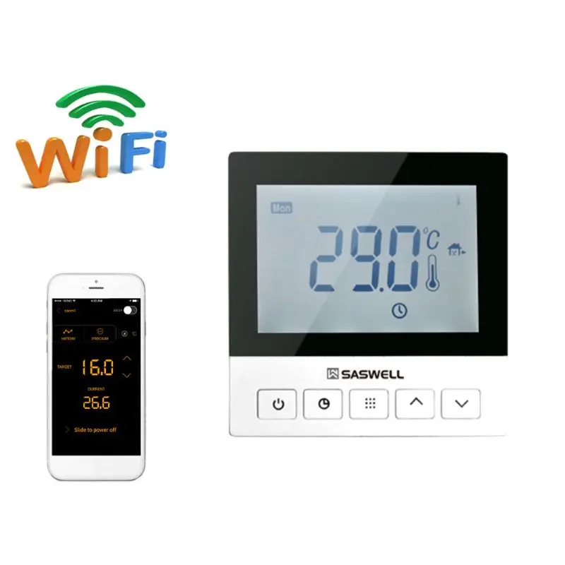 WiFi Thermostat APP Electric Heating Room Floor Programmable Temperature Control