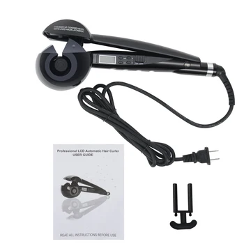 

DropShipping Automatic Hair Curling Irons with LCD Magic Hair Curler Wand Styler Tools Hair Salon Titanium Professional Curl