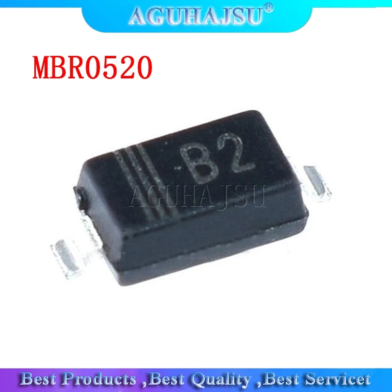 Новый и оригинальный выпрямитель питания Шоттки MBR0520LT1G SOD123 MBR0520 100 шт. |