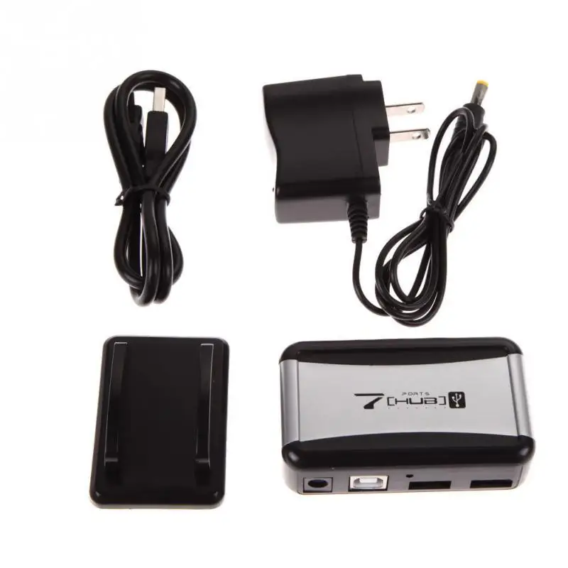 

USB 2.0 Durable 7 Ports High Speed AC Power Adapter Converter For PC Laptop Hub US Plug/EU Plug