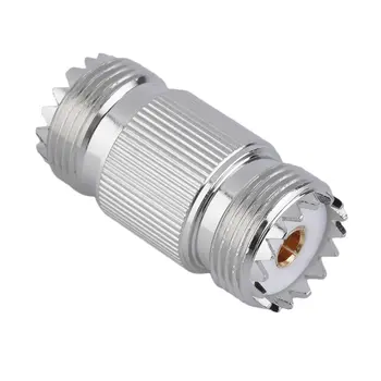 

UHF PL-259 SO-239 Female To UHF Female Jack RF Straight Connector Adapter Nickel-plated machined brass construction