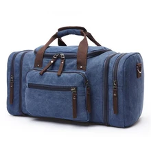 Ретро дорожная сумка большая Портативная сумка для багажа, вместительная холщовая мужская сумка для выходных