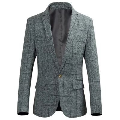2019 Spring Autumn Luxury Casual Plaid Men Blazers New Fashion Brand High Quality Slim Fit Suit Chinese Jacket 2019 Spring Autumn Luxury Casual Plaid Men Blazers New Fashion Brand High Quality Slim Fit Suit Chinese Jacket