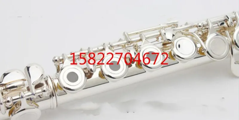 Посеребренная флейта 17 отверстие CTune музыкальный инструмент E ключ профессиональный уровень игры флейта с Чехол