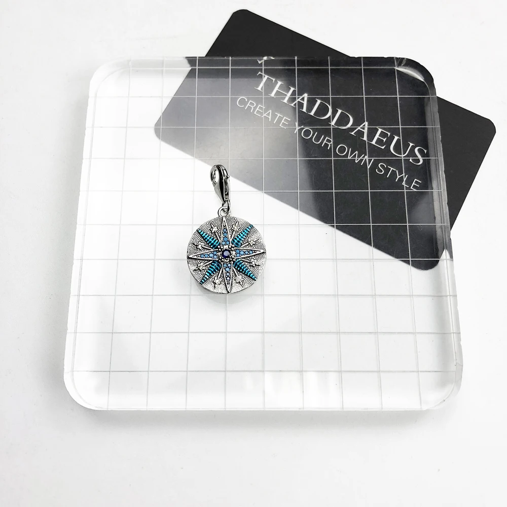 Винтажная подвеска талисман в виде синей звезды европейская бижутерия фурнитура