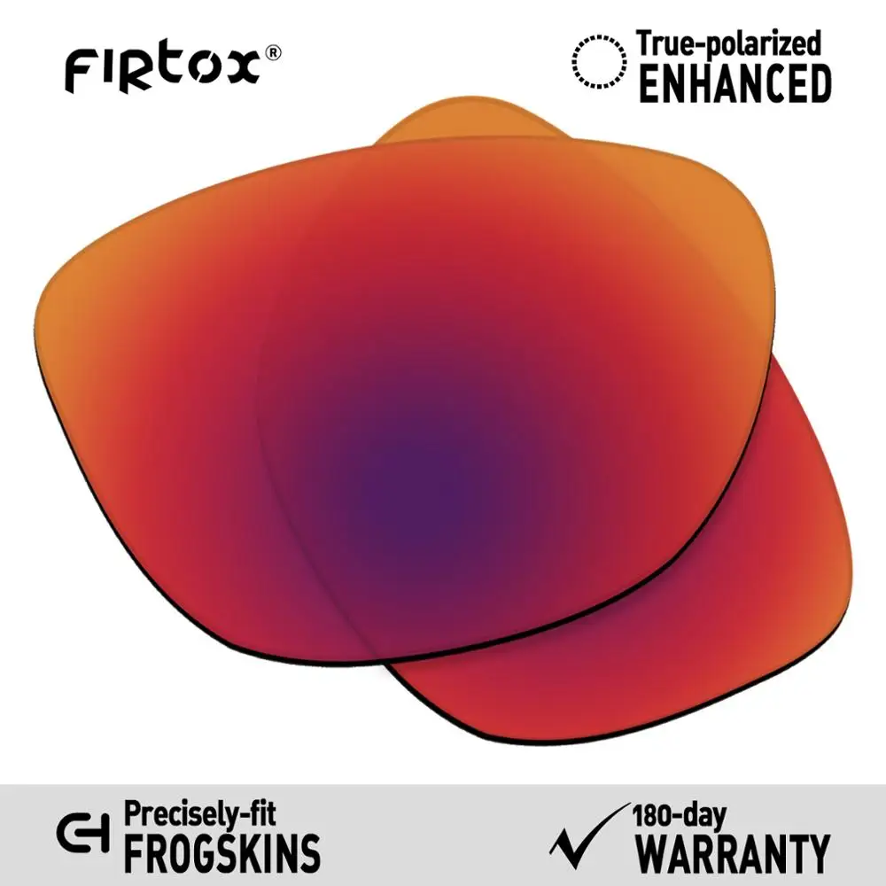 Purple Red Firtox настоящие поляризованные Сменные рассеиватели UV400 для солнцезащитных очков-солнцезащитных очков Оукли Frogskins OO9013(Только Совместимые линзы)-несколько цветов - Цвет линз: Purple Red