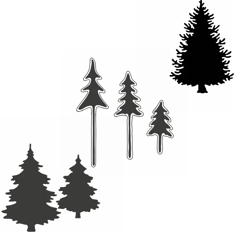 

Artistic Trees Metal Cutting Dies Delicate Trees For Christmas Decoration Die Cuts For Card Making DIY New 2019 Crafts Cards