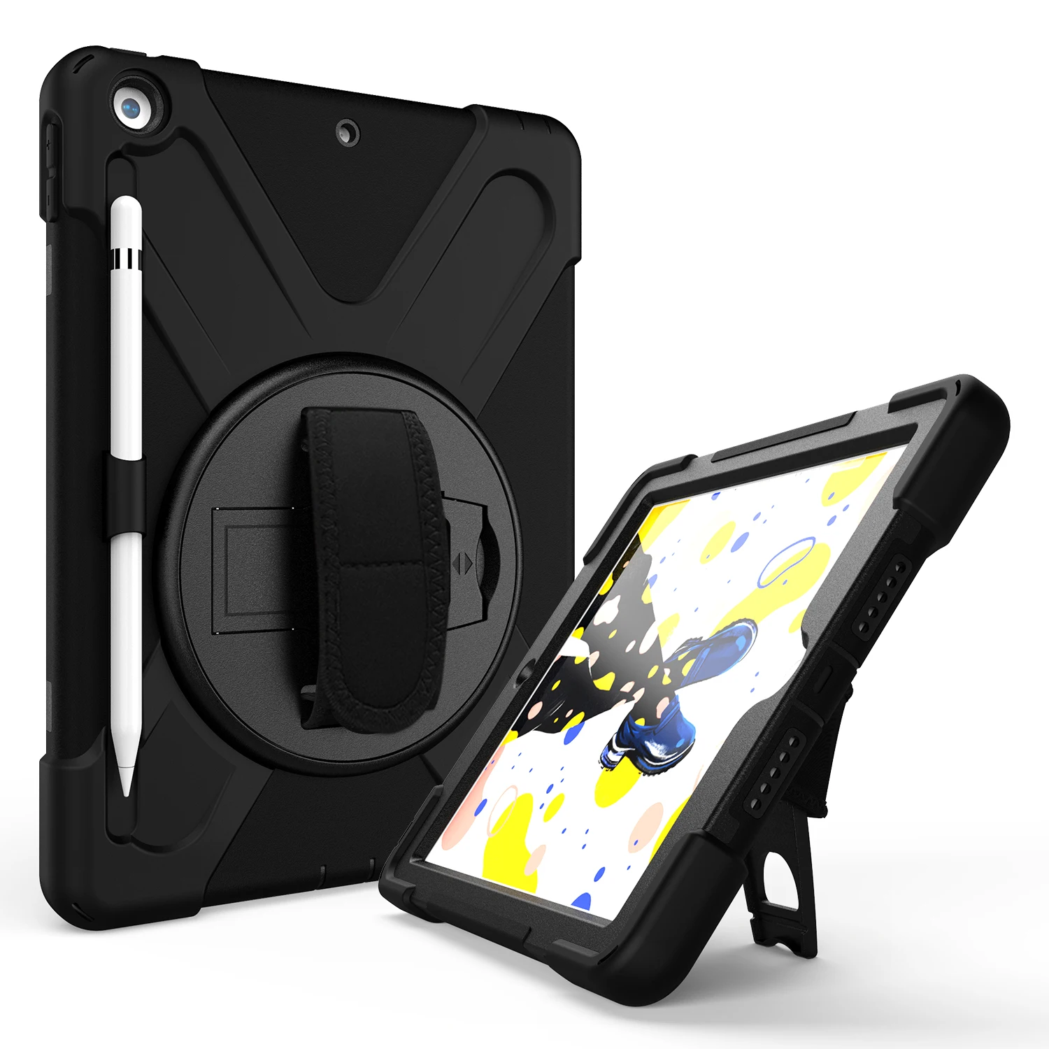 

Armored Shockproof Cover For iPad 10.2 Case iPad 10.2 Rotation 360 iPad Pencil Case