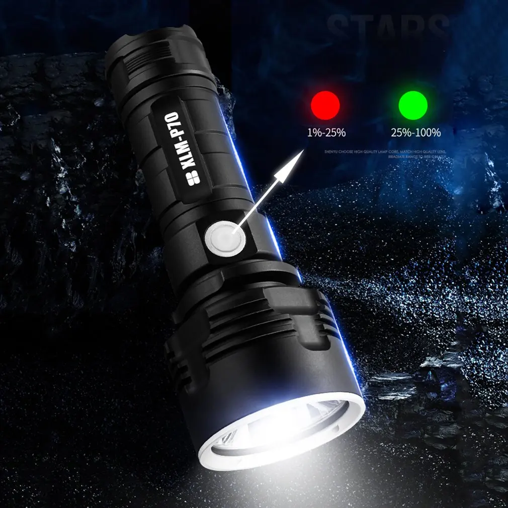 Super Powerful LED Flashlight Outdoor Camping Tactical Torch USB Rechargeable Linterna Waterproof Lamp Ultra Bright Lantern