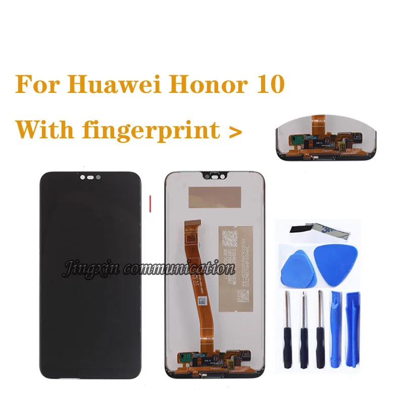 

With fingerprint Original display For Huawei Honor 10 LCD Display +Touch Screen Digitizer Assembly for honor10 Repair kit
