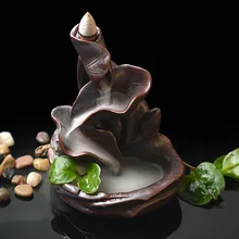 Благовония Queimador торговля обратный дым курильщик керамический обратный поток Настоящее ароматерапия печь конус-башня курильница