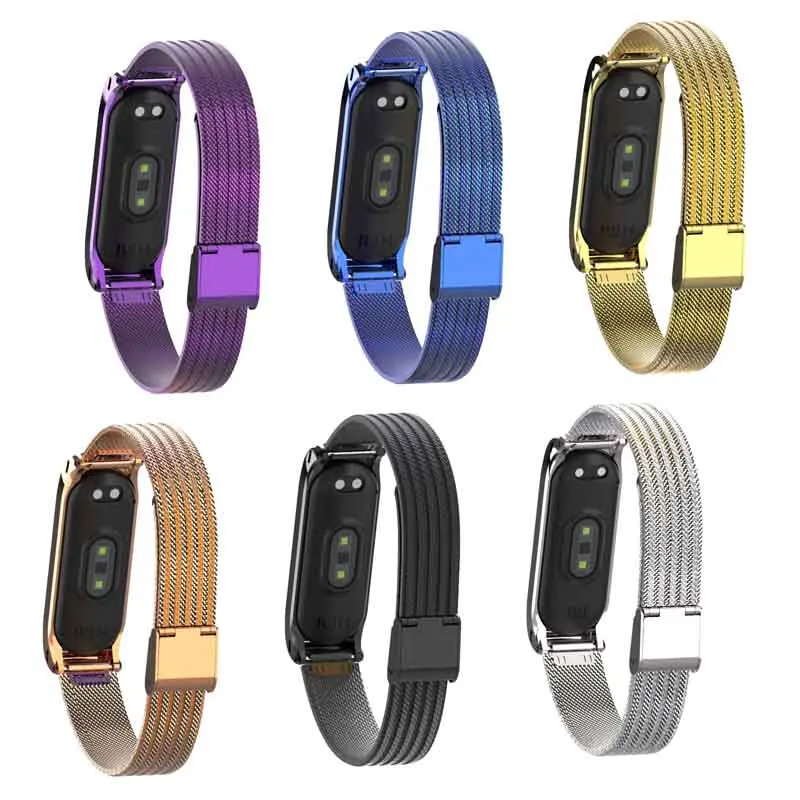 Нержавеющая сталь Correa mi Band 4 3 ремешок металлическое запястье для Xiao mi band 4 фитнес-браслет ремешок для часов ремень Смарт-часы аксессуары