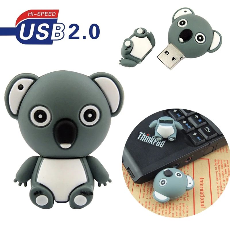 

Koala Dog usb flashdrive USB 2.0 pendrive Cute mini dog memory stick 64gb 32gb flash drive photography gifts Usb Pen Drive