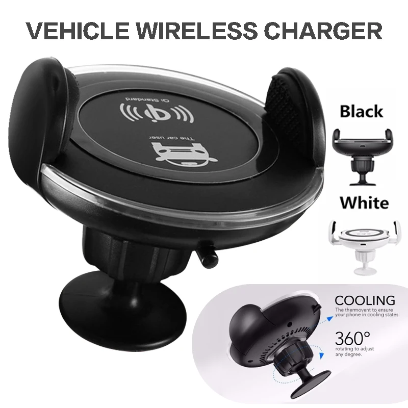 

Pohiks Qi Wireless Charger Car Air Vent Mount Phone Holder Bracket Car Air Vent Mobile Phone Stand Holder Wireless Car Charger