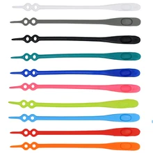 Новые 14 шт./упак. Водонепроницаемый силиконовые шнурки спортивные туфли аксессуары круглые эластичные шнурки без завязок; спортивные шнурки