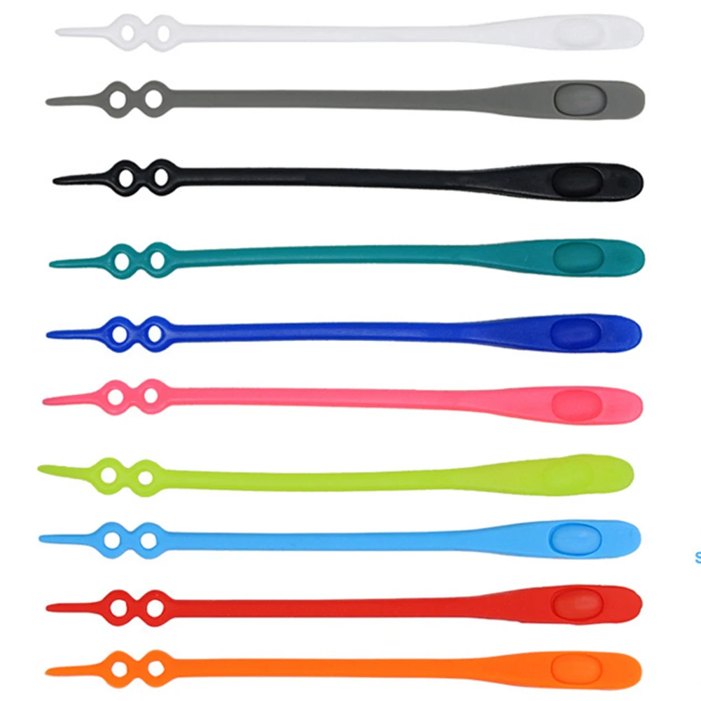 14pcs/pack Waterproof Rubber lazy Slip On Tieless shoelaces with unique design Shoes Accessories for running shoes