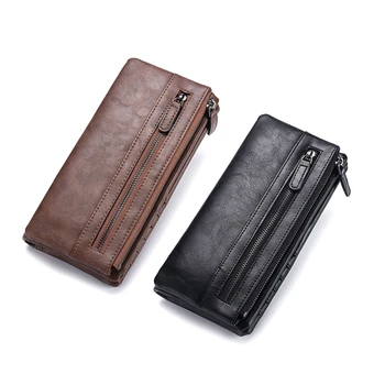 

New DEABOLAR Men's Long Style Wallet High-Grade PU Leather Wallet Detachable Wallet Coin Phone Purse