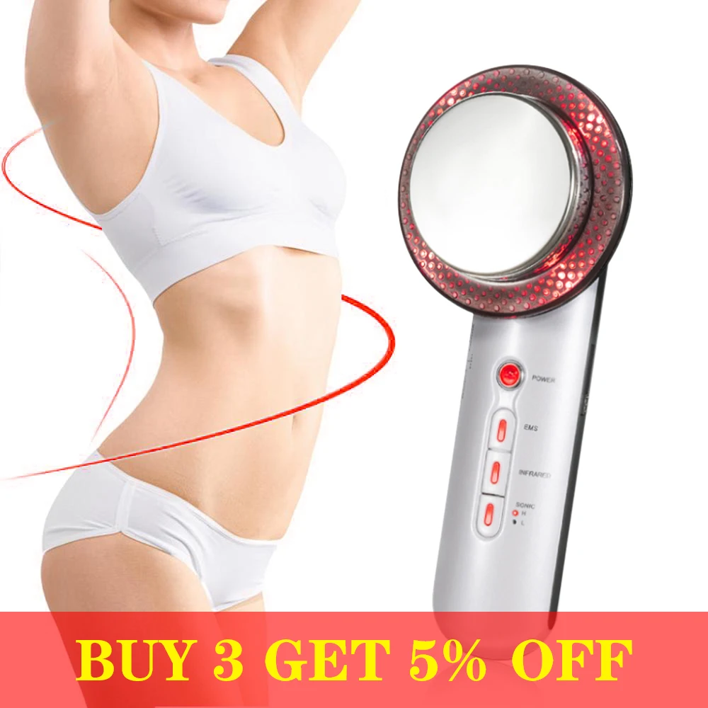 

Face Lifting 3 in 1 EMS Ultrasonic Body Massager Ultrasound Weight Loss Slimming Fat Burner Cavitation Face Beauty Machine