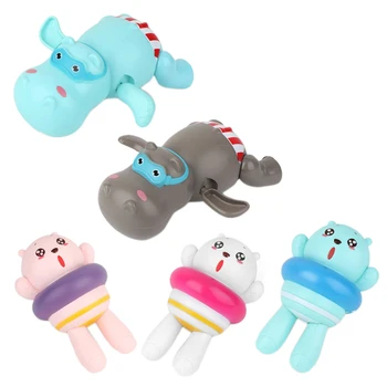 

Cartoon Animal Clockwork Wading Toy Baby Kid Water Fun Game Colorful Cute Little Hipo Toy
