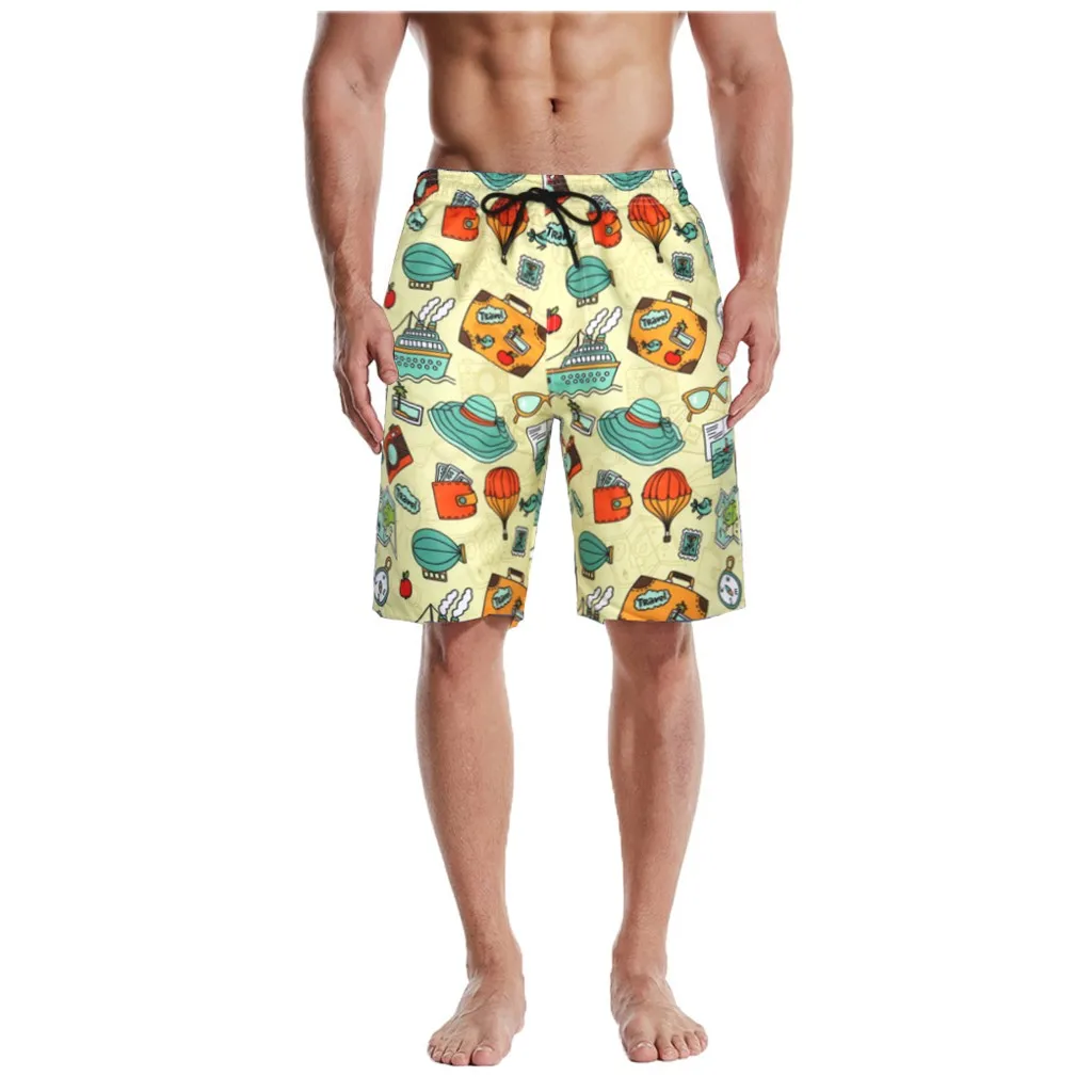 SAGACE мужской купальник мужские Летние плавки с 3D принтом повседневные спортивные