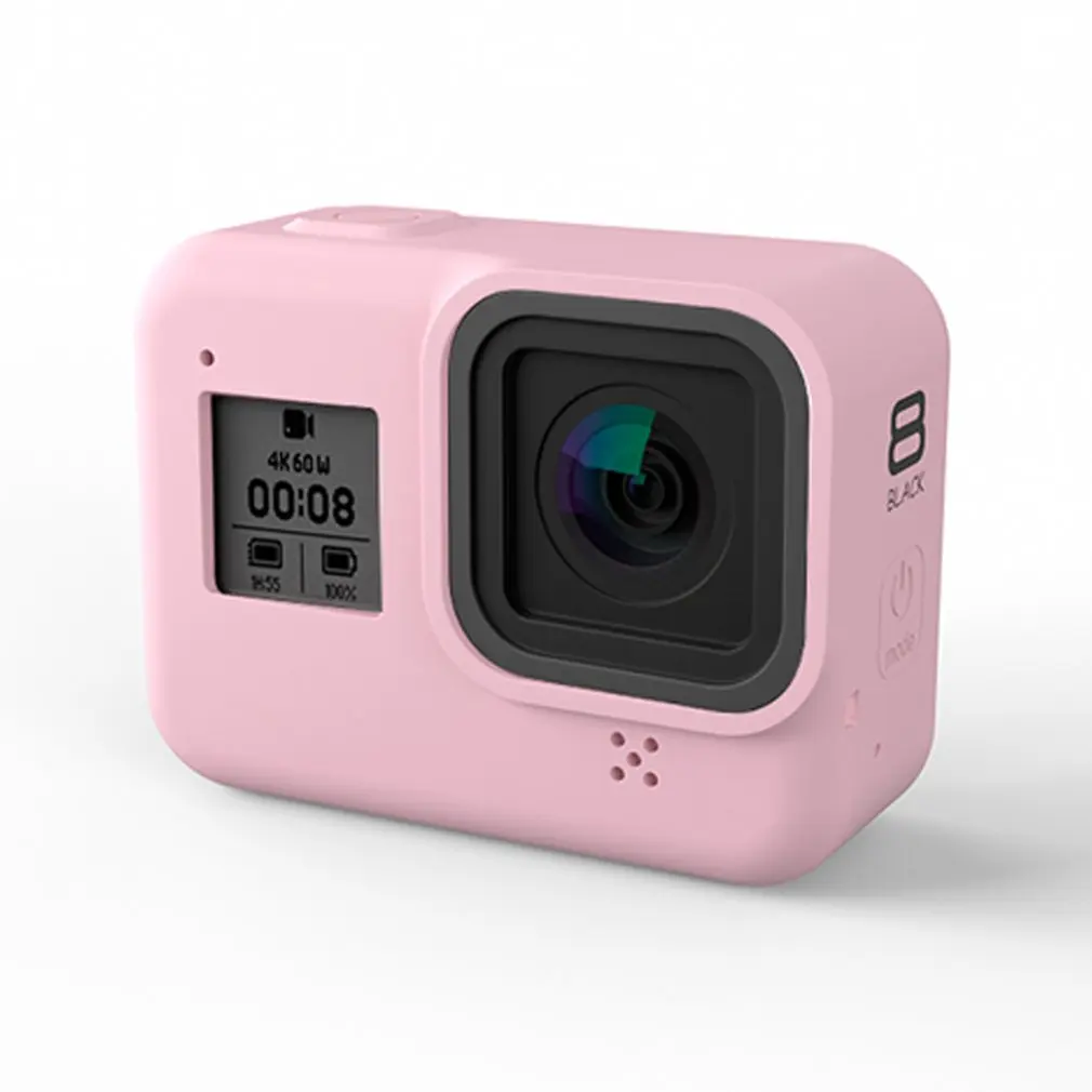 Мягкий силиконовый чехол для Gopro Hero 8, черный чехол, защитный чехол для Gopro 8, аксессуары для экшн-камеры
