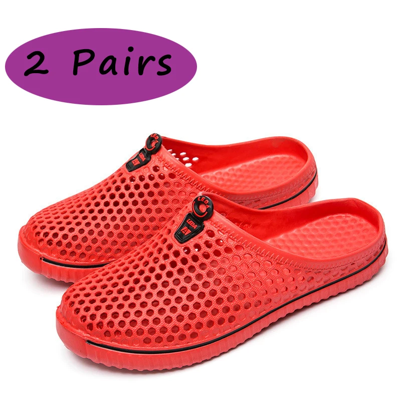 Летние мужские шлепанцы 2 пары для улицы пляжа мальчиков отеля женская обувь