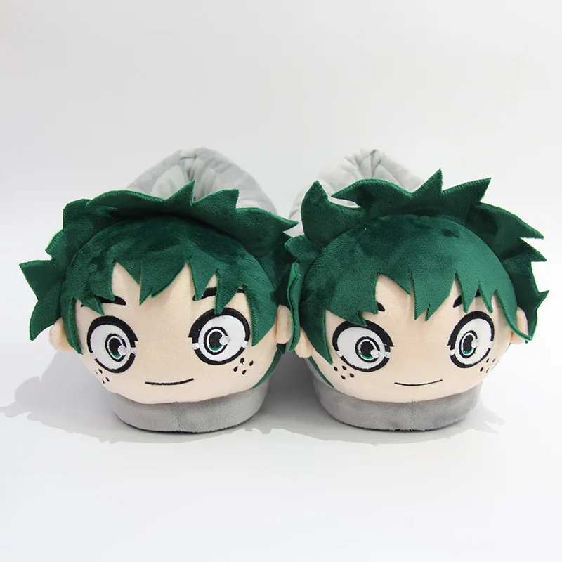 Anime My Hero Academia Midoriya Izuku Cosplay Cotton Slippers for Spring and Autumn Couples Indoor Non-Slip Home Unisex Shoes