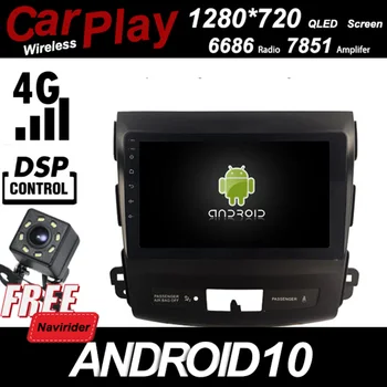 

Qled 1280*720 Screen Car Android 10 Player for Mitsubishi Outlander 2012 Automotive Carplay Bluetooth GPS Radio Head Unit