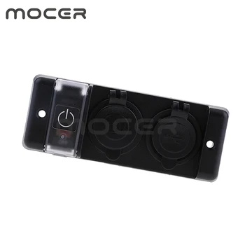 

DC 12V USB Charger Power Outlet Switch Combination For Car Boat Motorcycle