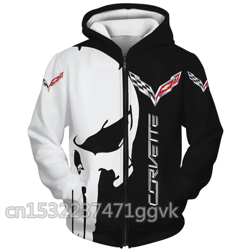 corvette zippered hoodie